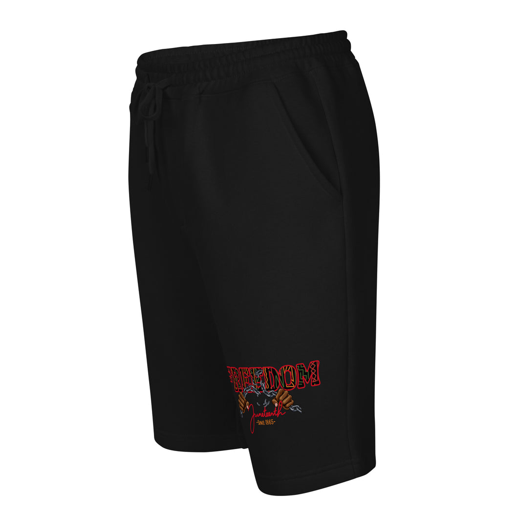 Men's Black Freedom fleece shorts