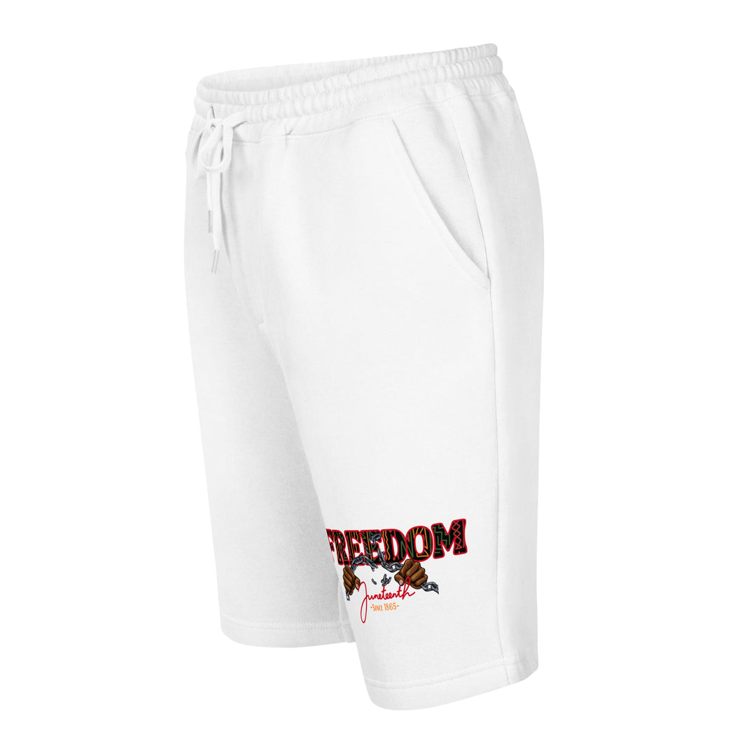 White Freedom Fleece Shorts