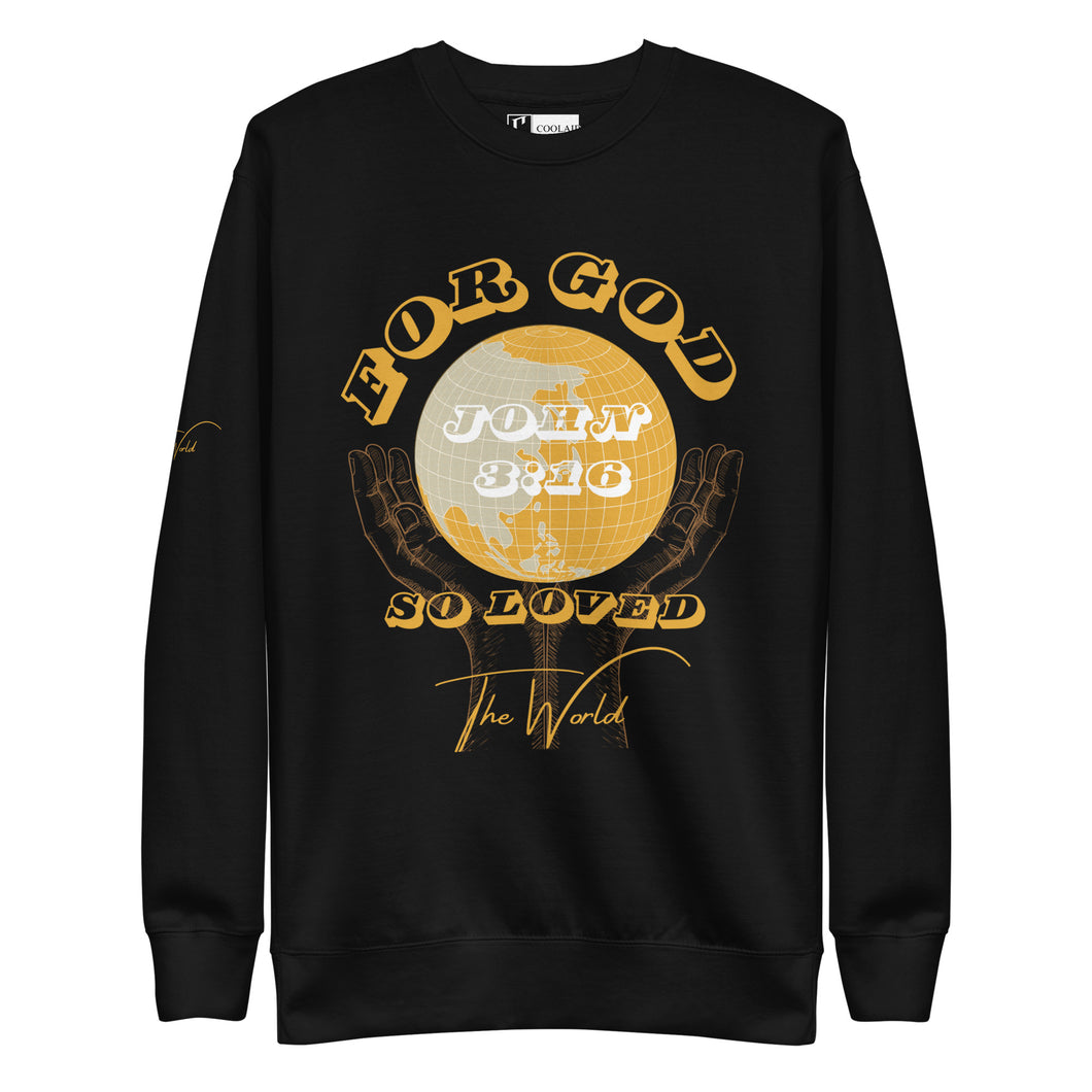 'For God So Loved The World' Sweatshirt - Black